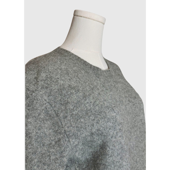 Banana Republic Gray Luxury Winter Wool Angora Blend Sweater Large Preppy - Picture 2 of 5